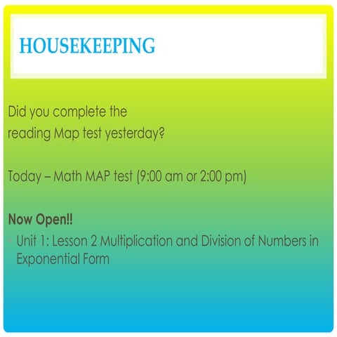 Multiplication of numbers in exponential form