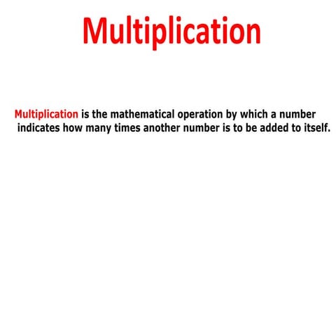 Multiplication 