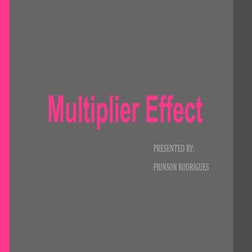 Multiplier Effect - Micro Economics