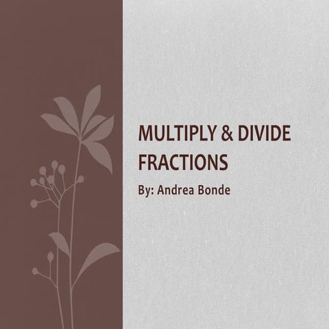 Multiply & Divide Fractions