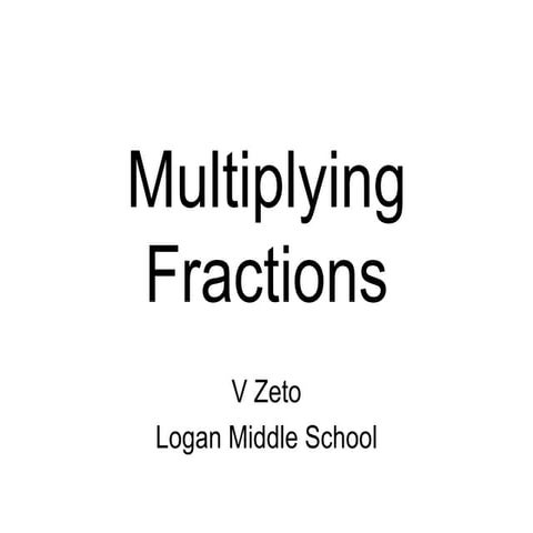 Multiplying Fractions (Answers)