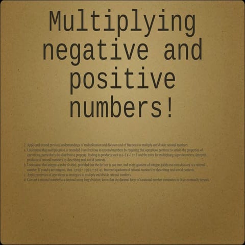 Multiply negative numbers  copy