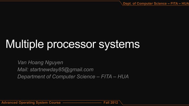 Multiple processor systems