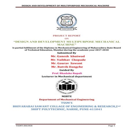 Multipurpose mechanical machine