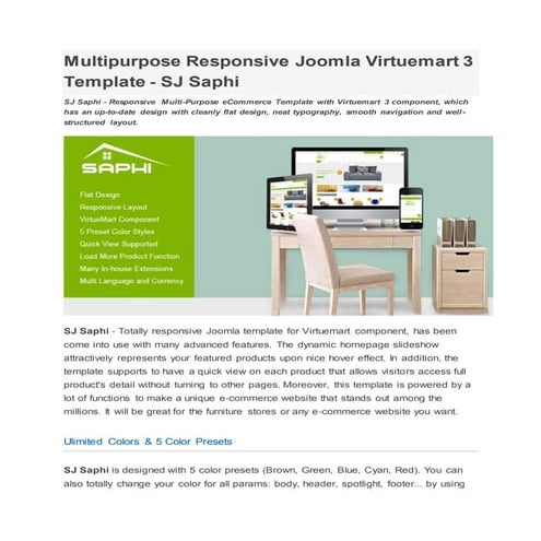 Multipurpose responsive joomla virtuemart 3 template