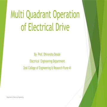 Multi Quadrant Drive operation with lift weighted and empty case