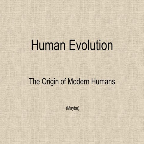 Multiregional Evolution Katina | PPT
