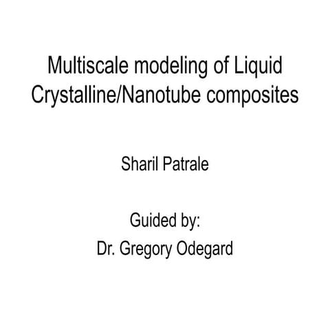 Multiscale modeling of LCP/Nanotube Composites