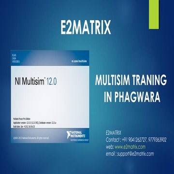 Multisim Software Programming Training Phagwara Jalandhar