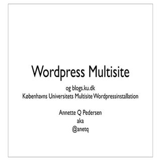 Wordpress Multisite