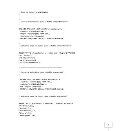 Multi tablas