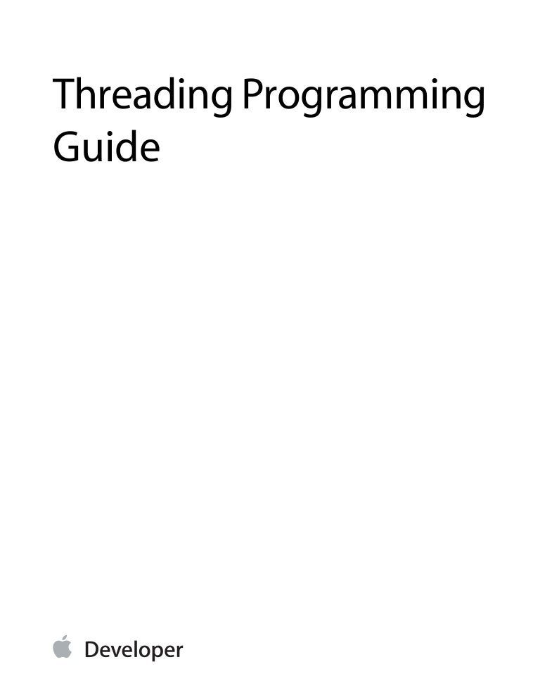 Threading Programming Guide
