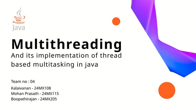 Multithreading And its implementation of thread based multitasking in java.pptx