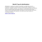 Multi touch attribution | PDF