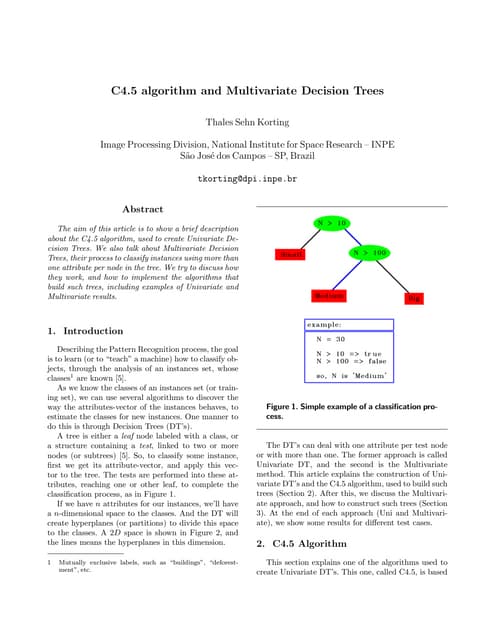 Multivariate decision tree
