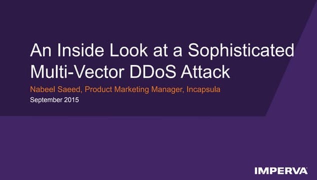 An Inside Look at a Sophisticated Multi-Vector DDoS Attack