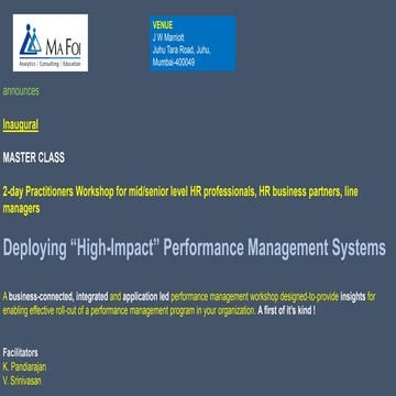 MDP Program - Mumbai