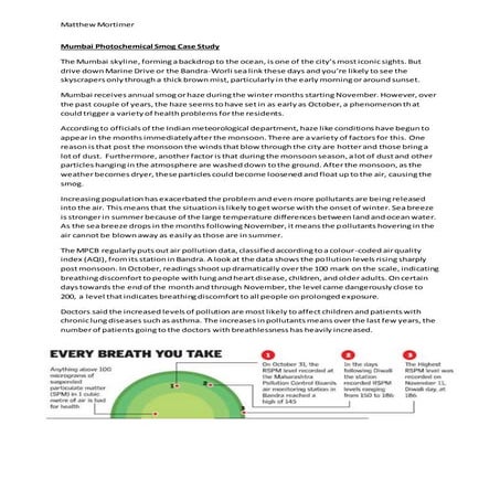 Mumbai Photochemical Smog Case Study