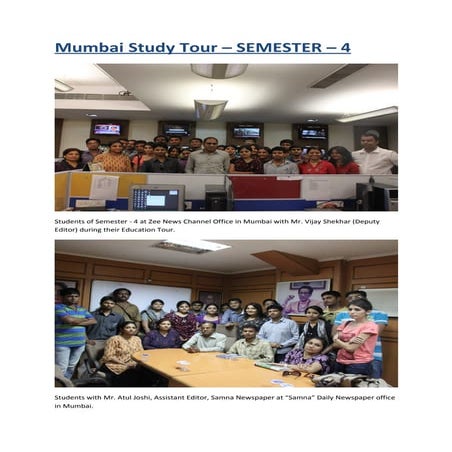Mumbai study tour in photos