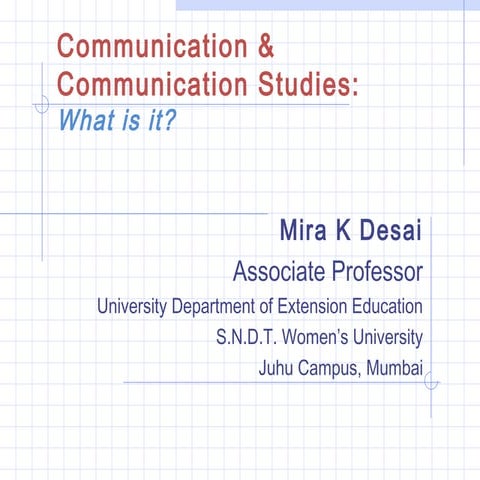 What is Communication-Communication Studies?