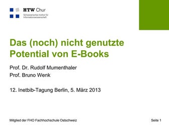 Das (noch) nicht genutzte Potential von E-Books