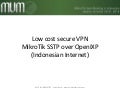 Low Sost Secure VPN SSTP - MUM ID 2012