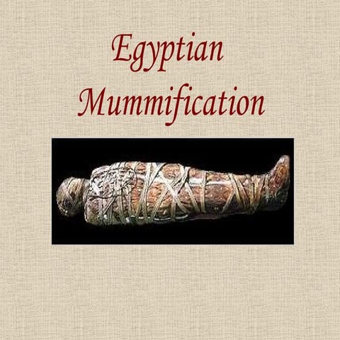 Mummification and preservation