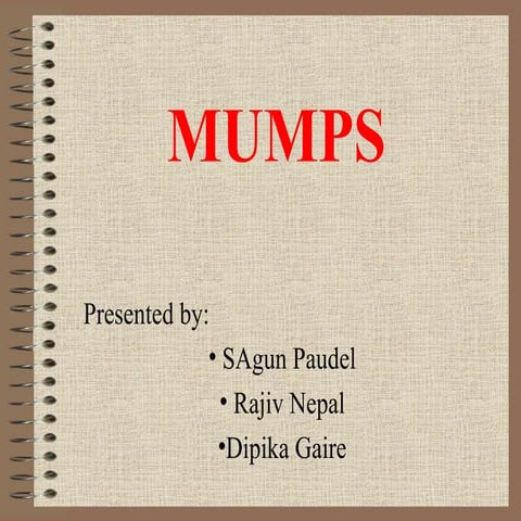 Mumps presentation   s agun