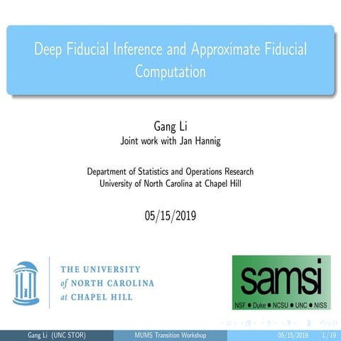 MUMS: Transition & SPUQ Workshop - Deep Fiducial Inference and Approximate Fi...