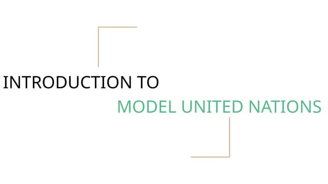 Intro to Model United Nations | PPTX