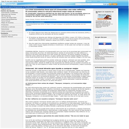 MundoOfertas en Microsoft Bussines "La crisis económica hace que el consumido...
