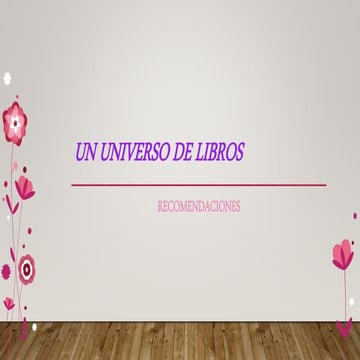 Recomendaciones de libros