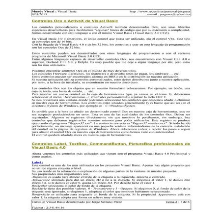 Mundo Visual - Visual Basic - Tema 2