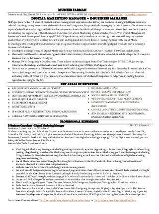 digital media professional resume