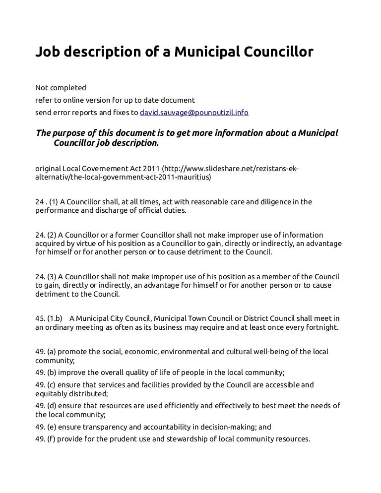 Apply To Be A Da Local Government Councillor In Your Municipality – FXSMMZ