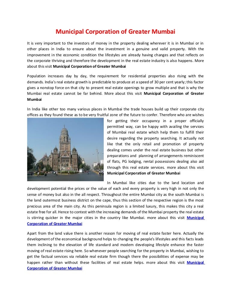 Municipal Corporation of Greater Mumbai
