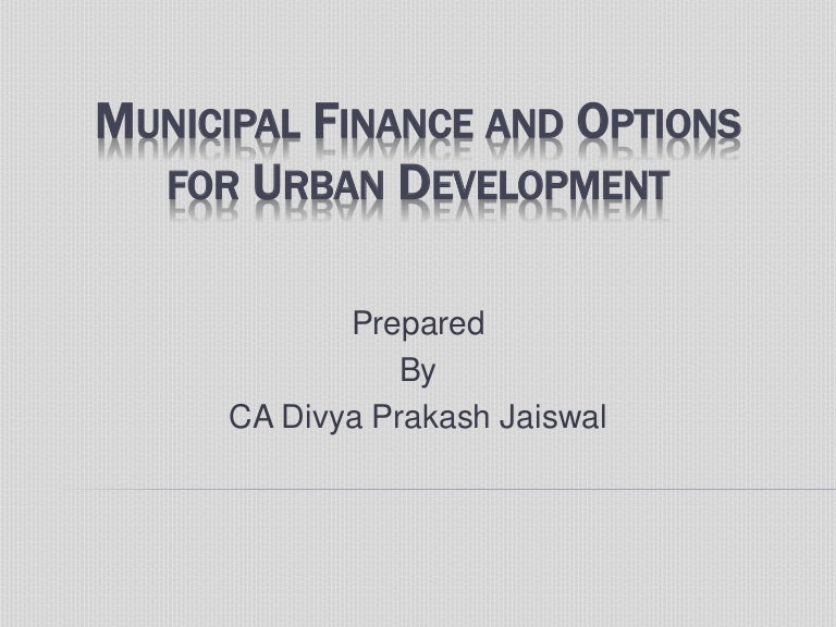 Municipal finance