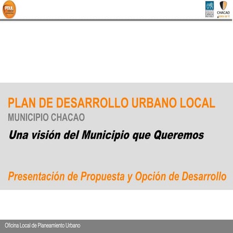 Municipio chacao ((((plan de desarrollo urbano local))))),70 paginas