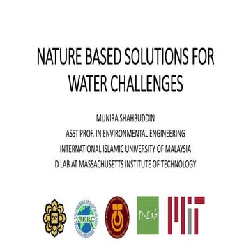 NATURE BASED SOLUTIONS FOR CLIMATE CHANGE AND WATER CHALLENGES