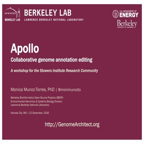 Apollo Collaborative genome annotation editing 