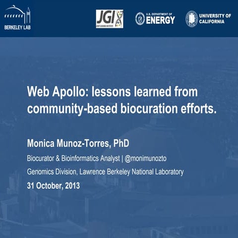 Web Apollo: Lessons learned from community-based biocuration efforts.