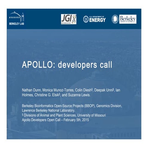 Apollo: developers call 2015-02-05