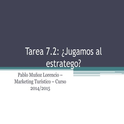 Tarea 7.2: ¿Jugamos al estratego? - Pablo Muñoz Lorencio