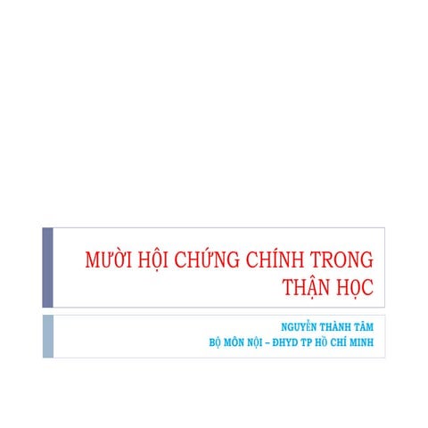 10 HC Thận học