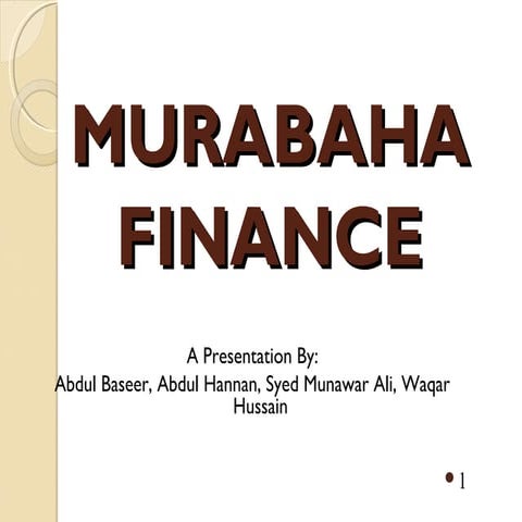 Murabaha finance