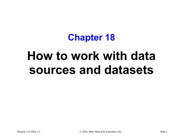 C# Tutorial MSM_Murach chapter-18-slides