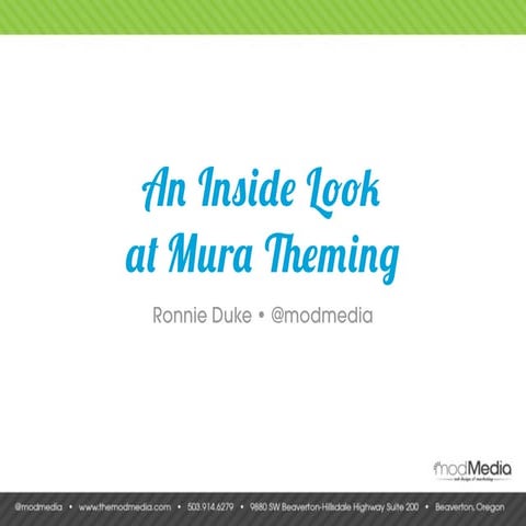 Inside Look at Mura CMS Themeing