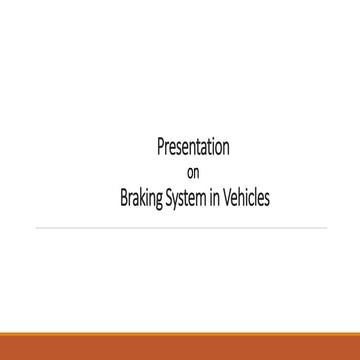 Braking System in Vehicles