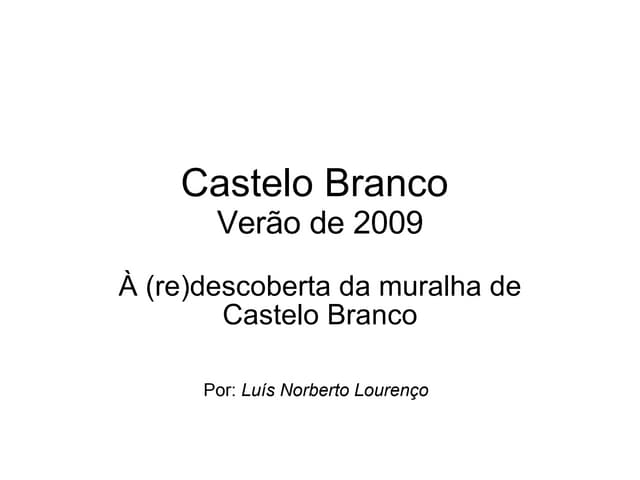 Muralha De Castelo Branco... 1