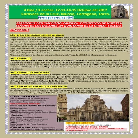 PEREGRINACION A CARAVACA DE LA CRUZ-MURCIA...